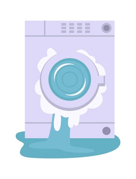 Premium Vector Broken Washing Machine Home Appliance Vector Illustration