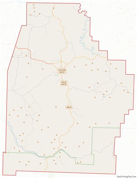 Map of Madison County, Arkansas - Thong Thai Real