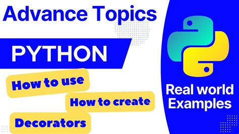 How To Create Decorators In Python Decorators In Python Youtube