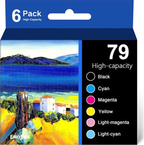 6x T079 79 Ink Cartridge For Epson Artisan 1430 Stylus Photo 1400