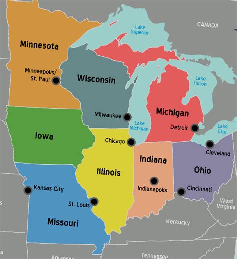 What States Border Illinois Map - Corene Charlotte