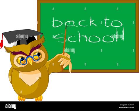 Cartoon Wise Owl Stock Vector Image Art Alamy