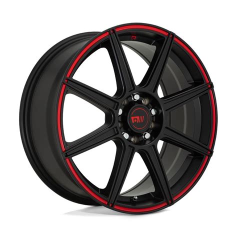 Motegi Wheels Mr142 Satin Black With Red Stripe