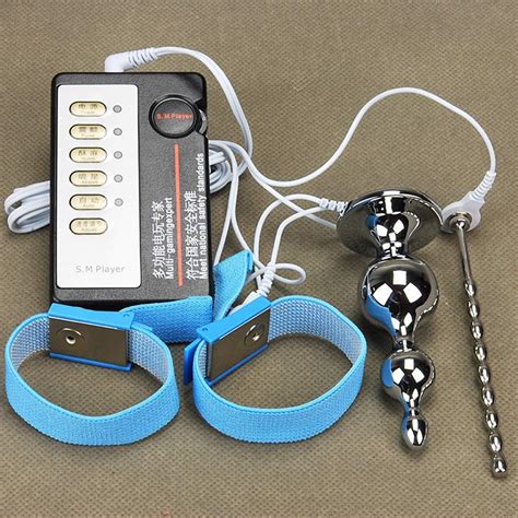 Estim Electric Shock Set Electrostimulation Anal Plug Cock Ring