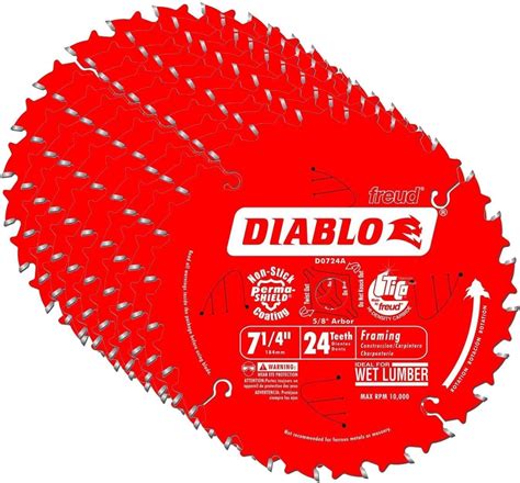 Diablo D0724a 7 1 4 24t Diablo™ Circular Saw Framing Blade Tts Products