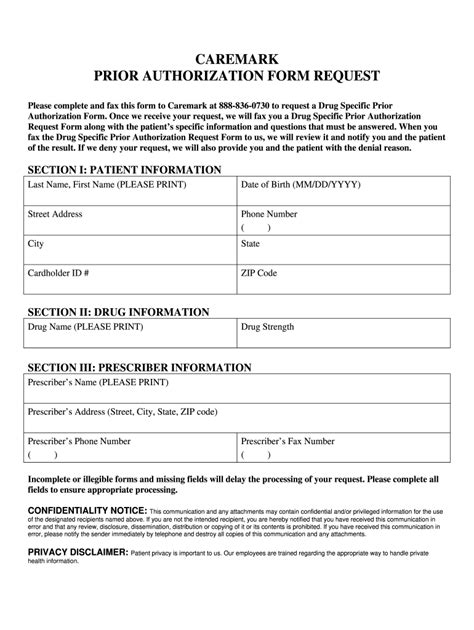 Cvs Caremark Prior Authorization Form Fill Out Sign Online DocHub