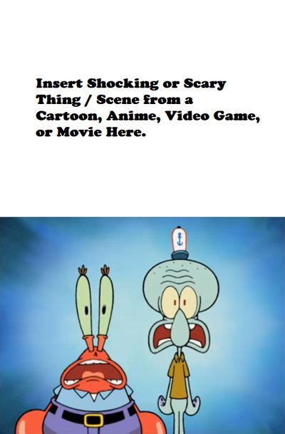 Squidward And Mr Krabs Shocked Or Scared Meme