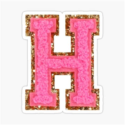 Pink Varsity Letter H Sticker For Sale By Tr3ndyDesignss Redbubble