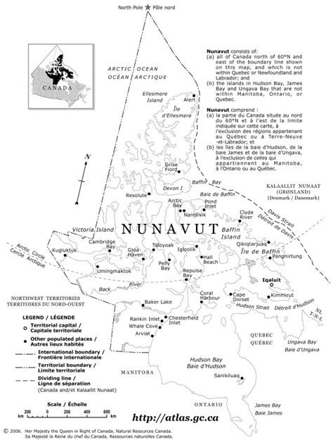 Nunavut Outline Map