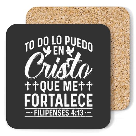 Camisetas Cristianas En Espanol Frase Biblia Filipense 413 Coasters