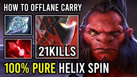 How To 1v5 Carry Offlane Axe 100 Pure Helix Spinning Wind Waker