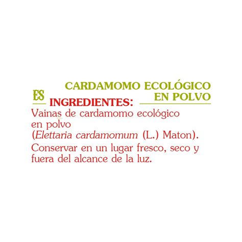 Cardamomo Ecol Gico En Polvo G De Anastore Bioanastore Bio