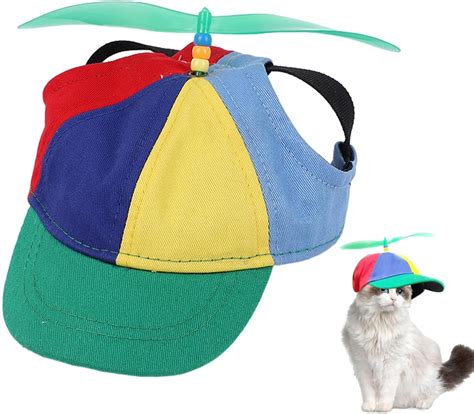 Dog Propeller Hat Dog Baseball Caps Propeller Hat For Pets Rainbow