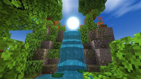 Minecraft Pe Small Waterfall Minecraft Projekte Minecraft