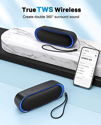 Lenrue Bluetooth Speakers Waterproof Portable Speakers With Tws