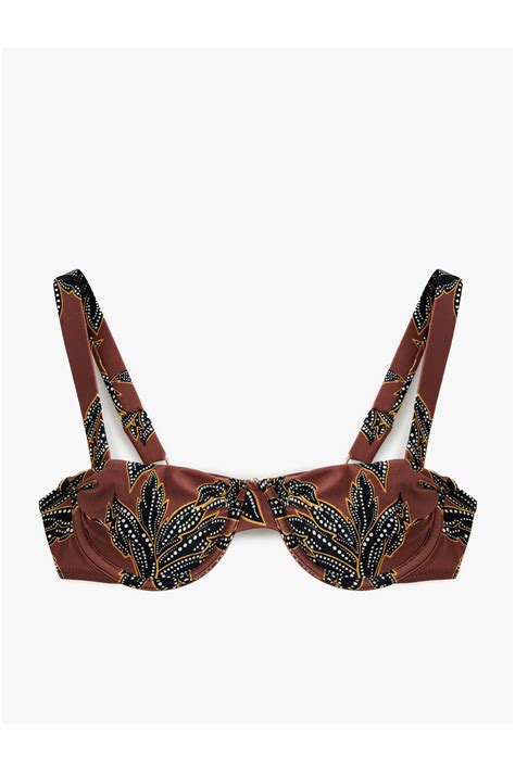 Koton Astarlı Çiçek Desenli Balenli Bikini Üstü Fiyatı Yorumları