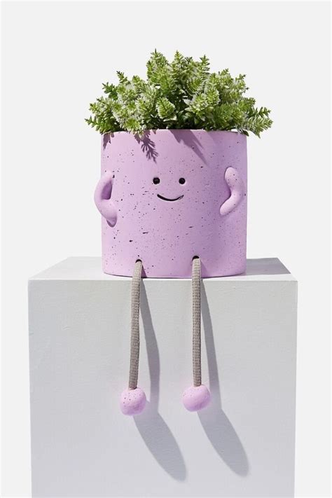 Sitting Planter W Dangling Legs Face Pot Planter For Etsy