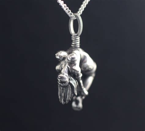 Naked Shibari Anime Hentai Girl Bdsm Silver Pendant Naked Etsy Uk