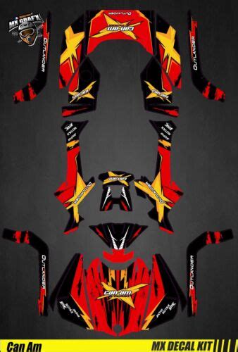 Kit Déco Quad Atv Decal Kit Can Am Outlander G2 Red Scratch eBay