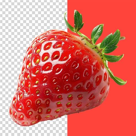 Fresh Strawberry Isolated On Transparent Background Premium Ai