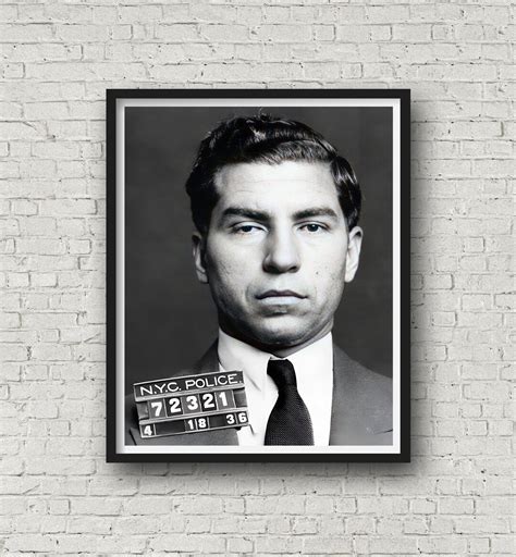 Lucky Luciano 1936 Mugshot Famous Mugshots Mobster Photo - Etsy