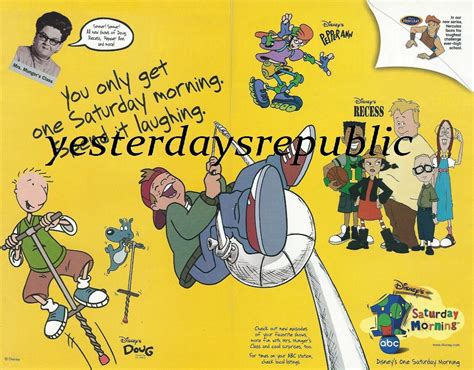 Disney S One Saturday Morning Poster Abc Centerfold Doug Recess Pepper