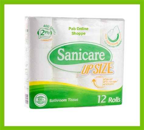 Sanicare Upsize 12 Rolls Bathroom Tissue Toilet Paper 2 Ply 400 Sheeets Tissue Lazada Ph