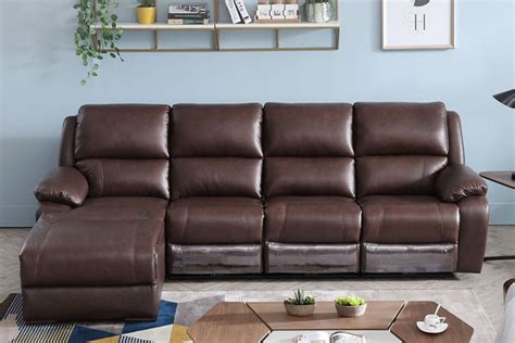 Leather Sofa With Chaise Lounge And Recliner Cabinets Matttroy