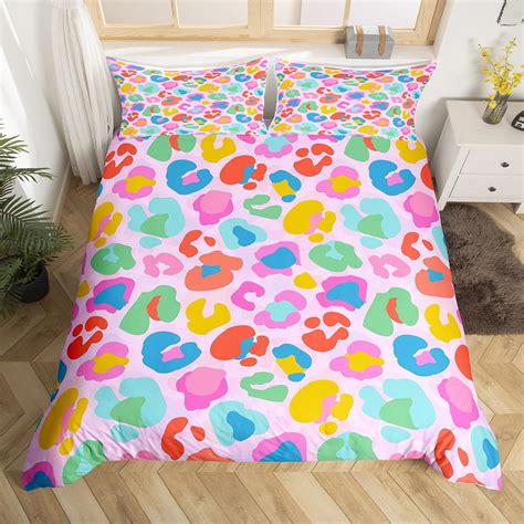 Rainbow Cheetah Print Bedding