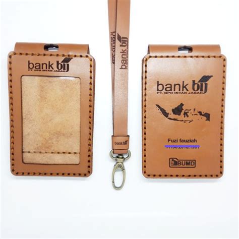 Jual Id Card Kulit Name Tag Kulit Holder Id Card Leather Id Magnet