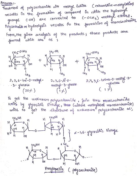 Solved A Polysaccharide Of Unknown Structure Was Isolated