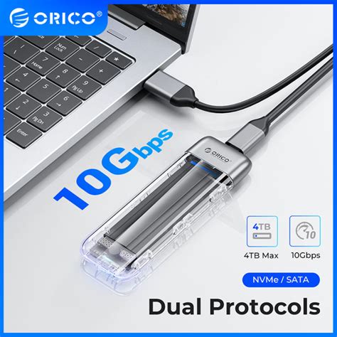 ORICO M 2 Vỏ đựng ổ SSD kép giao thức NVMe ổ SSD SATA bao vây dụng cụ