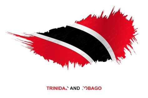 Bandera De Trinidad Y Tobago En Estilo Grunge Con Efecto De Ondulaci N