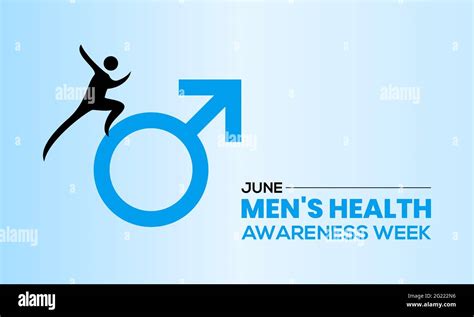 Mens Health Awareness Month In June Banner Greeting Card Background