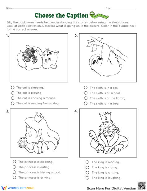 Choose The Caption Worksheet