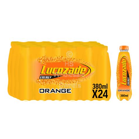 Lucozade Orange Fizzy Drink 24 X 380ml