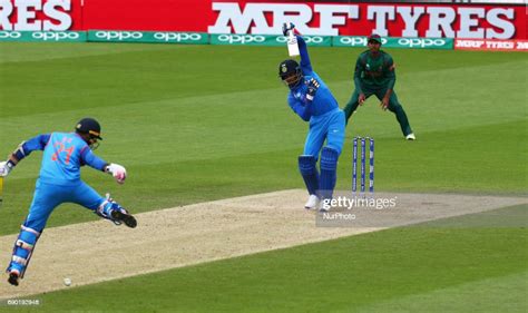 Hardik Pandya Of India During The Icc Champions Trophy Warm Up Match