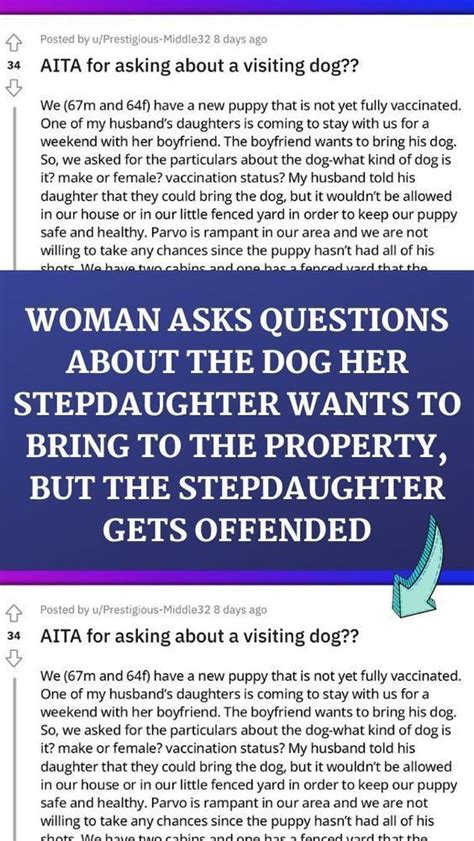 Woman Asks Questions About The Dog Her Stepdaughter Wants To Bring To