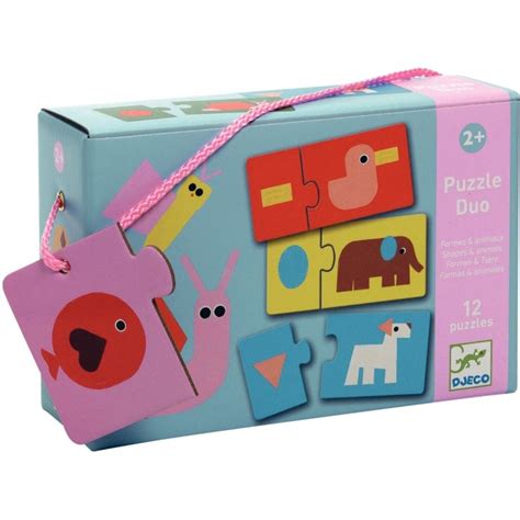 Boite De Puzzles Duo Formes Et Animaux Milbulles