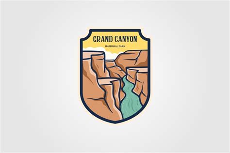 grand canyon national park emblem logo vector sticker patch