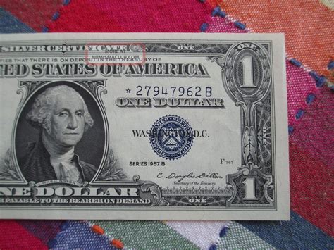 2 $1 1957 B Silver Certificate Star Notes Uncirculated In Sequence