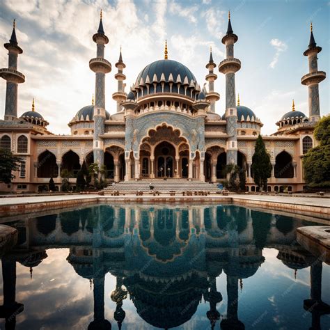 Premium AI Image | Mosque architecture from outside the building