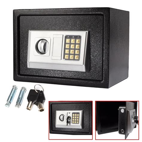 Black Steel Digital Electronic Coded Lock Home Office Safe Box ...