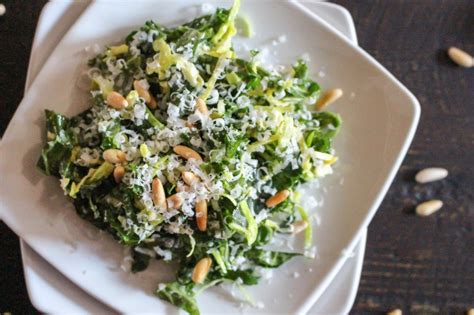 Raw Brussels Sprout And Kale Salad With Lemon Dressing Yes To Yolks