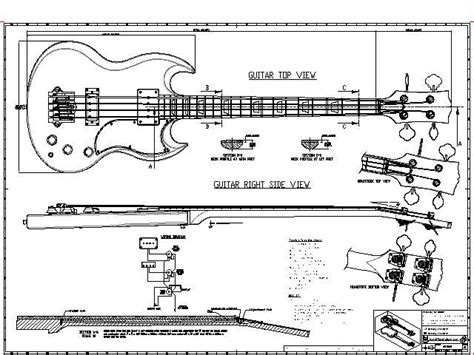 Sg Bass Plans Blueprint Dimensions Lonely Star Guitars