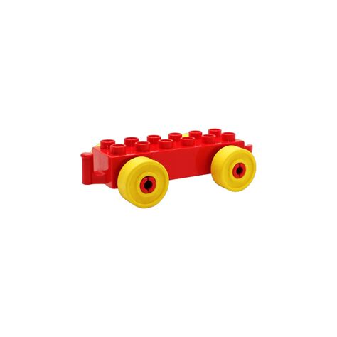 Duplo Car Chassis 2 X 6 With Yellow Wheels Open Hitch 10715 14639