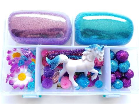 Unicorn Playdough Kit Unicorn Play Dough Kit Unicorn Play Etsy