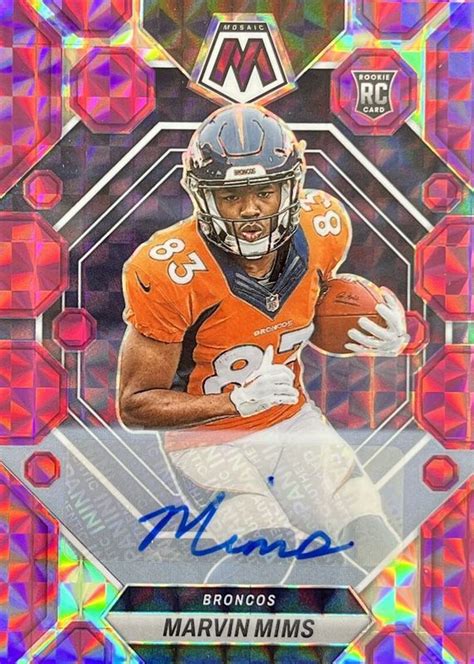 Marvin Mims Mosaic Rookie Autographs Purple Price