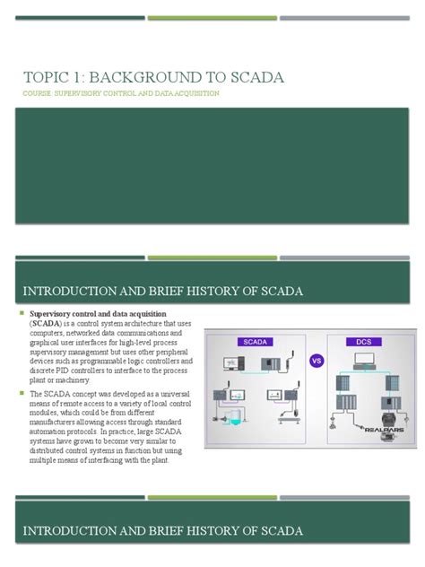 SCADA - Topic - 1 - Updated (Background To SCADA) | PDF | Scada ...