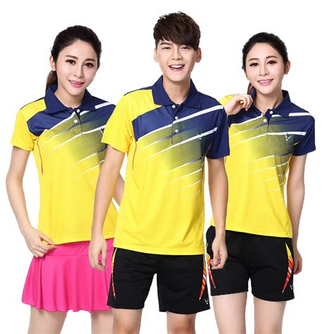 Adsmoney Tennis Suit Women Men Quick Dry Breathable Badminton Shirt Skirts Sports Polo T